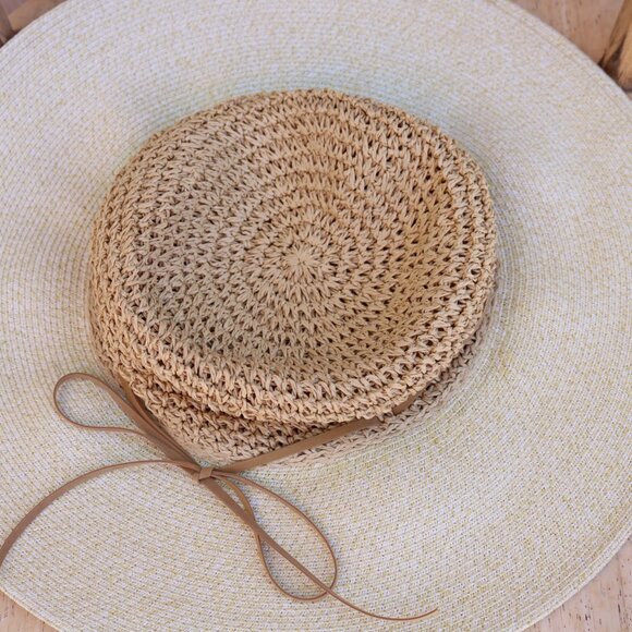 The Scala Collection Packable Beach Travel Crocheted Sun Hat Women - Picture 9 of 14